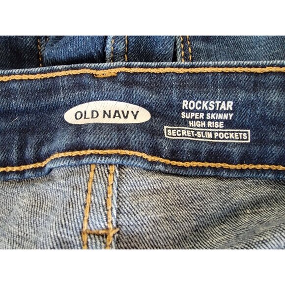 Old Navy Rockstar Super Skinny High Rise Jeans With Secret-Slim Pockets Size 2 - Picture 4 of 5